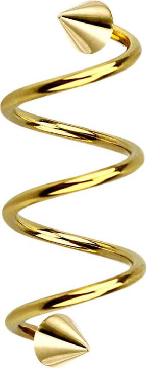 Immagine prodotto Star Piercing Micro spirale placcata in oro con due coni (Acciaio chirurgico 316L)