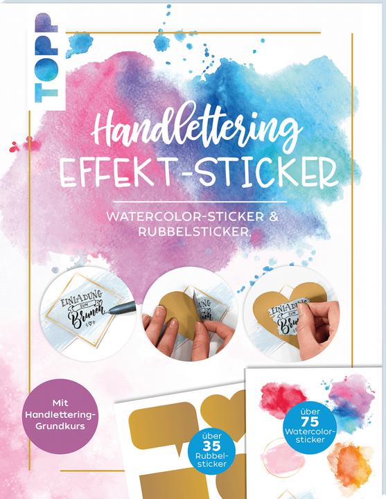 Handlettering Effekt-Stickerbuch (German, Ludmila Blum, cheeky publisher, 2020)