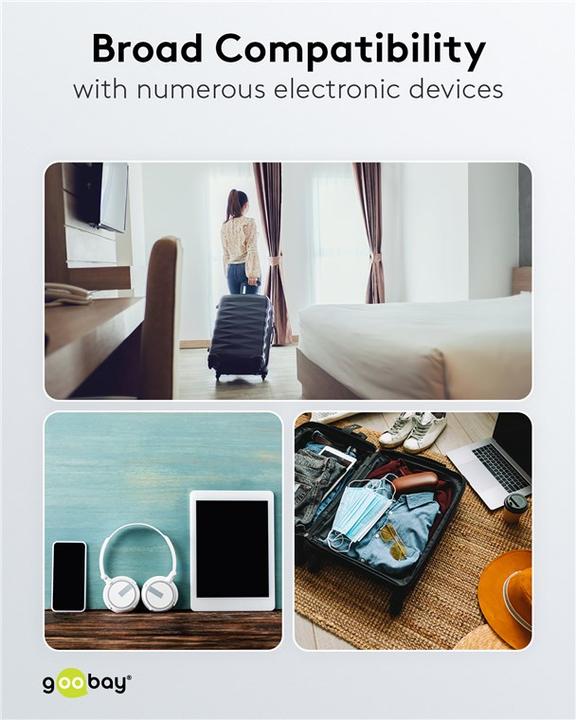 Actual product image Goobay Travel adapter
