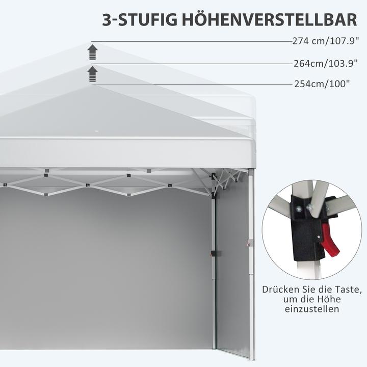 Produktbild Outsunny Faltpavillon mit Zubehör (297 cm, 297 cm)