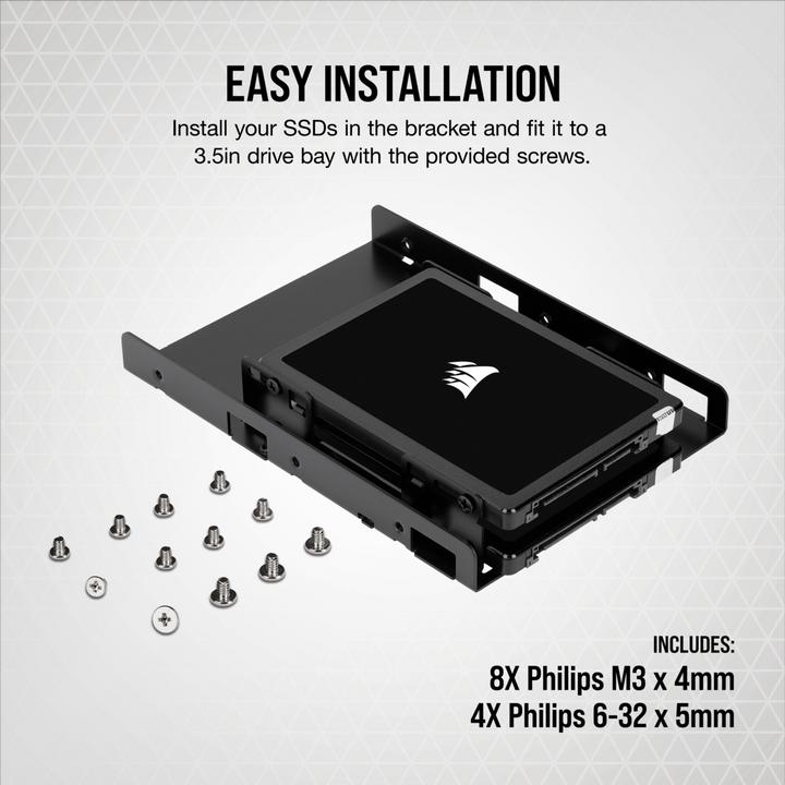 Produktbild Corsair Dual SSD Mounting Bracket CSSD-BRKT2
