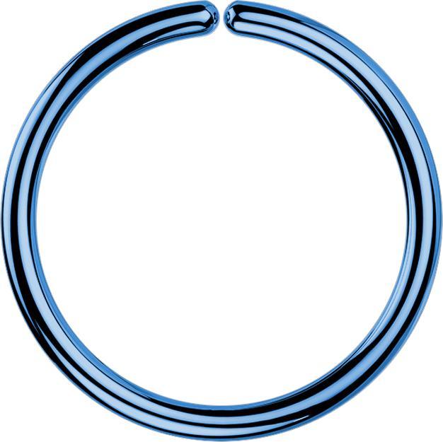 Produktbild Star Piercing Micro Piercing Ring dunkelblau mit Titanium Beschichtung (ohne Messing, Chirurgenstahl 316L)
