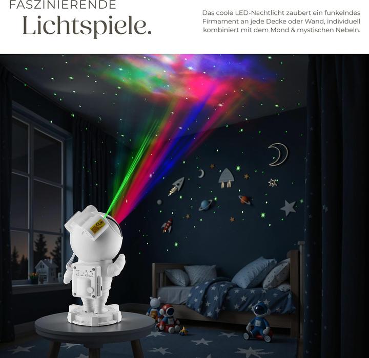 Immagine prodotto tectake Sternenhimmel-Projektor Astronaut, inkl. Bluetooth