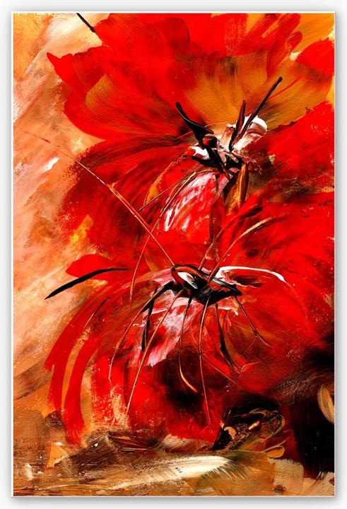 Produktbild Trenddeko Niksic - Feuerblumen (70 x 100 cm)