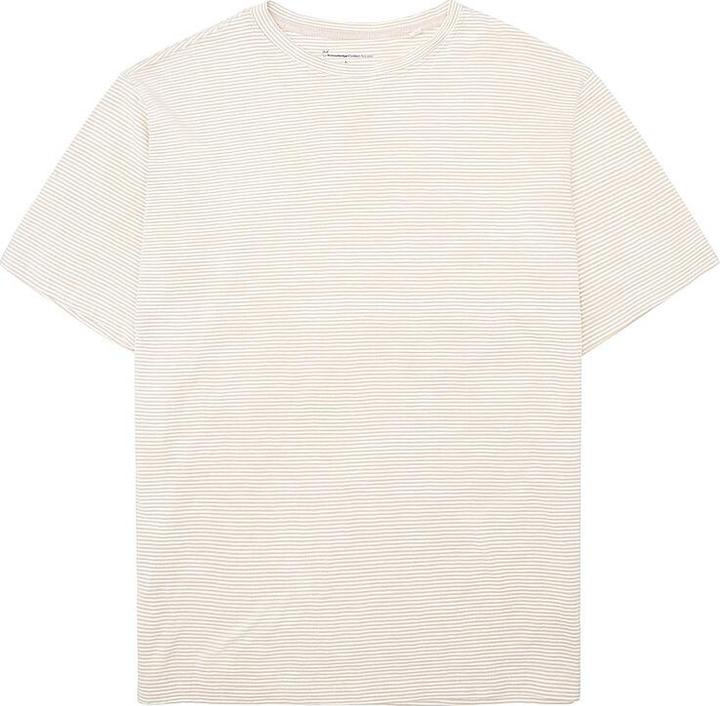 KnowledgeCotton Apparel Narrow Striped Slub Tee (M)