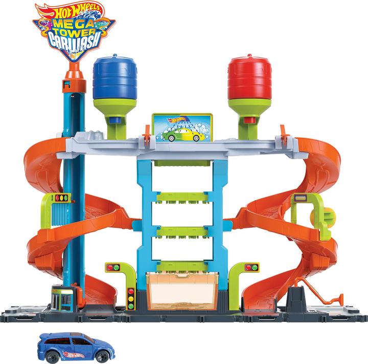 Actual product image Hot Wheels HW City Mega Tower Car Wash