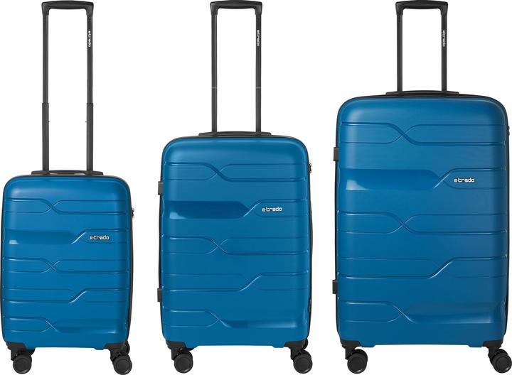 Image du produit e-Trado Valise de voyage Set de 3 valises en PP avec 4 roulettes (M (50 - 90l), L (90 - 115l), XL (à partir de 115l))