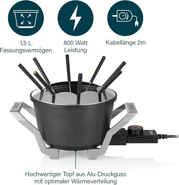 Image du produit Princess Fondue Haute qualité (Fondue au fromage, Fondue bourguignonne, Fondue chinoise, Fondue au chocolat)