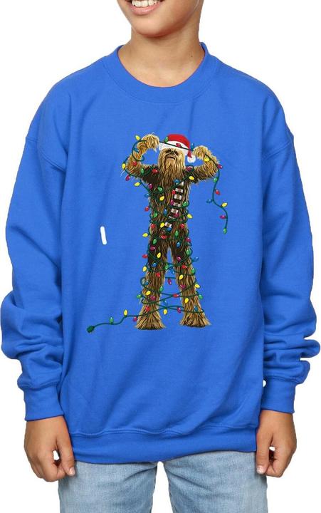 Actual product image Star Wars Boys Chewbacca Christmas Lights Sweatshirt (152, 158)