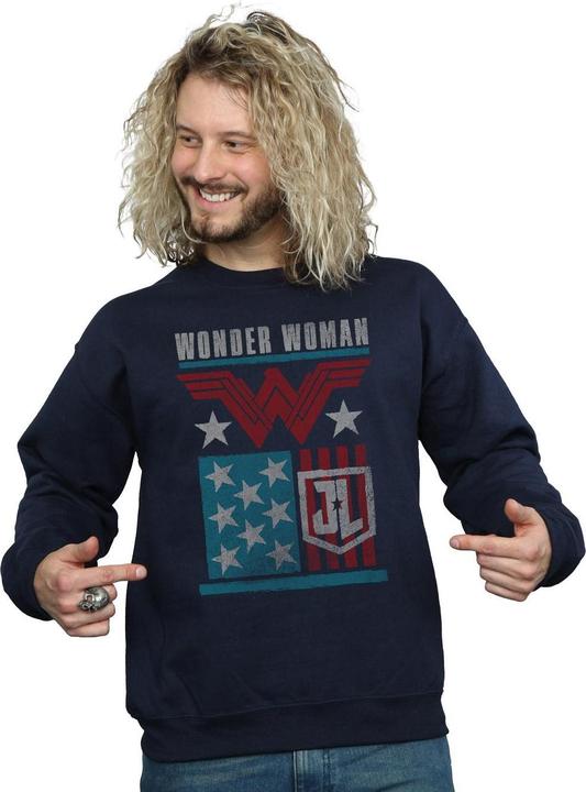 Produktbild Justice League Movie Wonder Woman Flag Sweatshirt (XL)