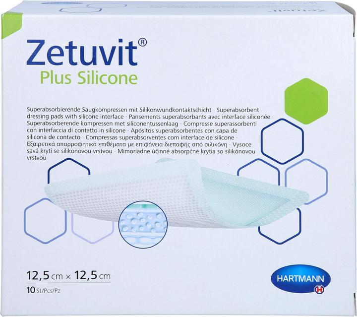 Actual product image Zetuvit Plus Silicone 12.5x12.5cm (10 x)
