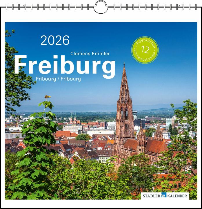 Produktbild Freiburg 2026 (17 x 17 cm, Harter Einband, Französisch, Englisch)
