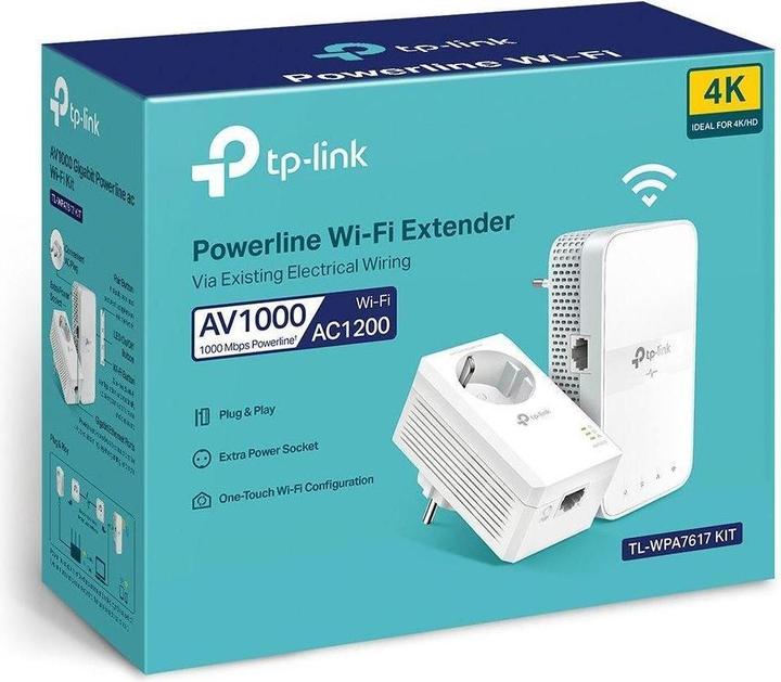 Produktbild TP-Link TL-WPA7617 KIT - Powerline Wi-Fi Kit (1000 Mbit/s)