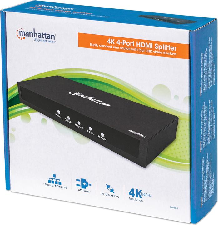 Actual product image Manhattan HDMI splitter