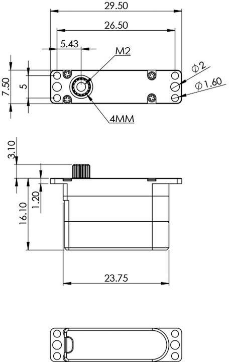 Actual product image Mks HS75H HV Digital Servo F3K/F5K/F5J....