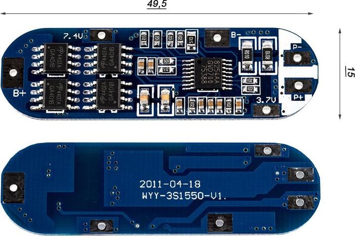 Image du produit Keeppower 3S PCB - XZD-3S1550 (Electronique de protection)