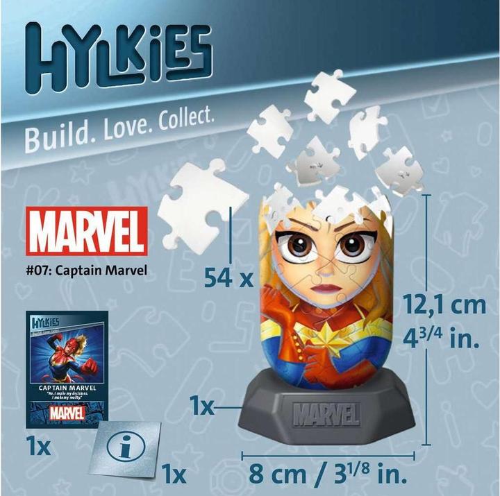 Image du produit Ravensburger Hylkies : La nouvelle série de figurines à assembler soi-même. Figurine #07 - Capitaine (54 pièces)
