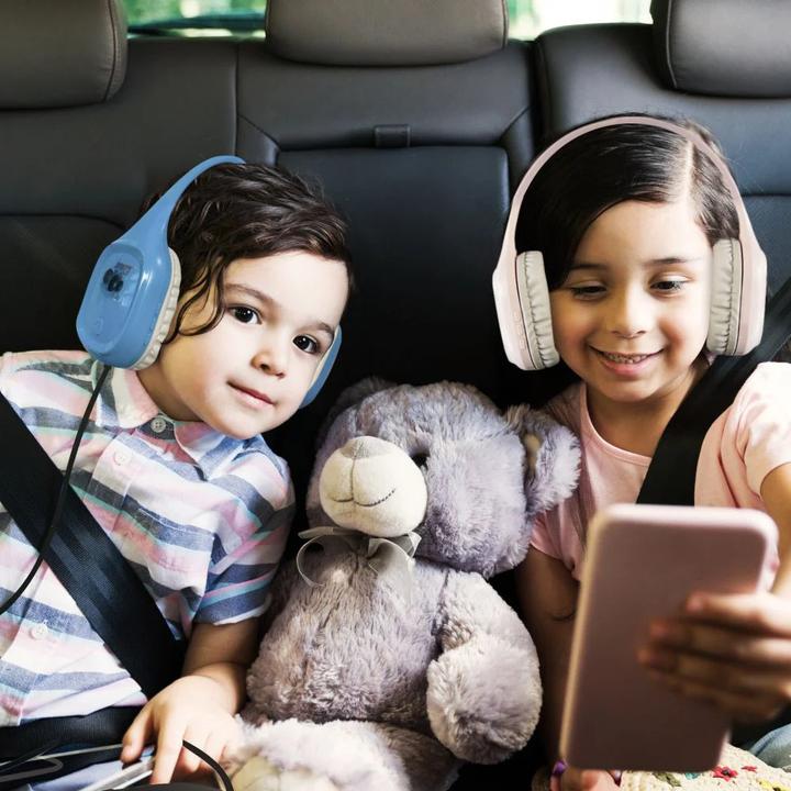 Actual product image Manta Wireless Headband for Kids HDP802BL blue (No noise cancelling, 8 h, Cable)