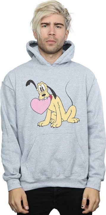 Actual product image Disney Mens Pluto Love Heart Hoodie (S)