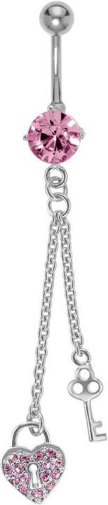 Bijouteria Bauchpiercing (Edelstahl, Messing, Kristall)