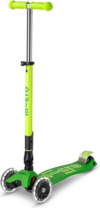 Micro Scooter Maxi Deluxe Foldable Neon LED Parrot Green