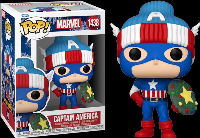 Produktbild Funko Marvel POP! Vinyl Figur Holiday Capt. America 9 cm