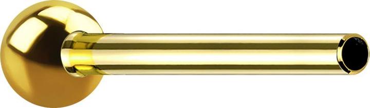 Actual product image Star Piercing Micro threadless barbell bar gold-plated with ball (without brass, Titanium G23)