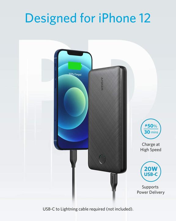Produktbild Anker Tragbarer Externer Akku (20000 mAh, 20 W, 74 Wh)