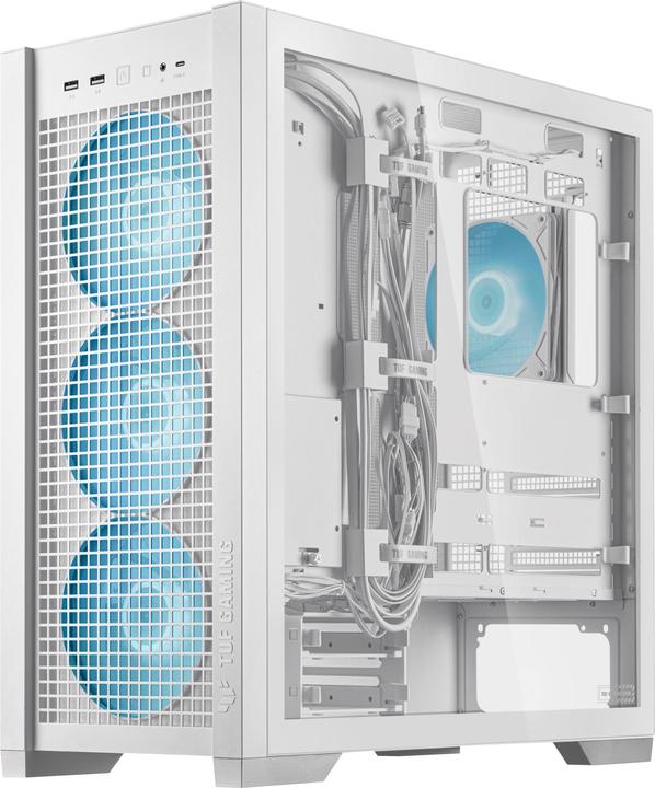 Actual product image ASUS TUF Gaming GT302 TG ARGB White (ATX, mATX, Mini-ITX)