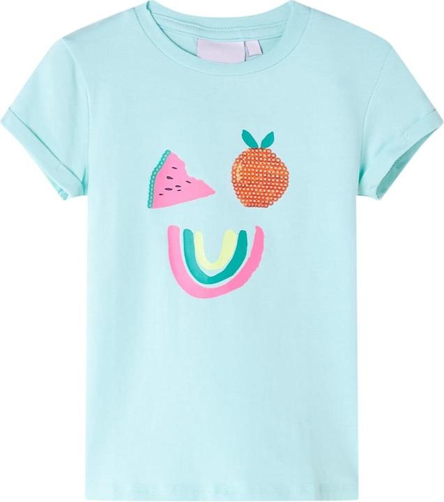 Actual product image VidaXL Children's T-shirt light blue 92,Material: 95 % cotton. 5 (92)