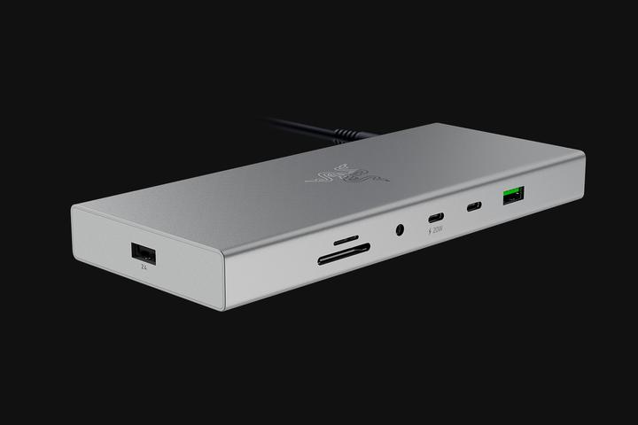 Produktbild Razer NB Acc Dock USB-C 4 Mercury (RC21-02280200-R3EK) (USB-C, 14 Ports)