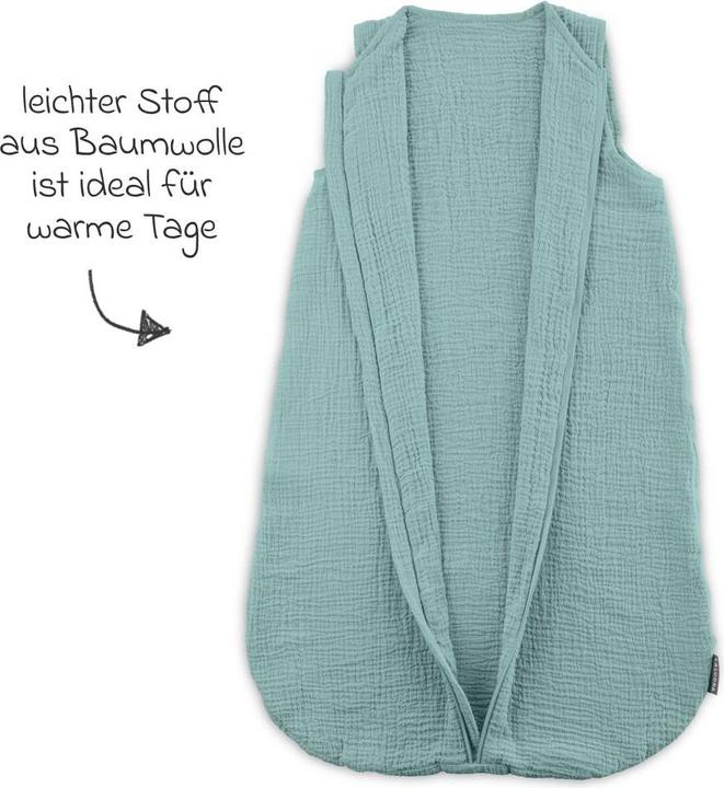 Produktbild La Loona LaLoona Schlafsäcke Sommer-Schlafsack Musselin / Mull - Mint - (90 cm)