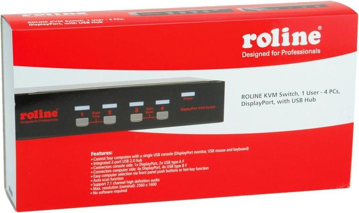 Produktbild Roline DisplayPort USB 2.0, 1 User - 4 PC
