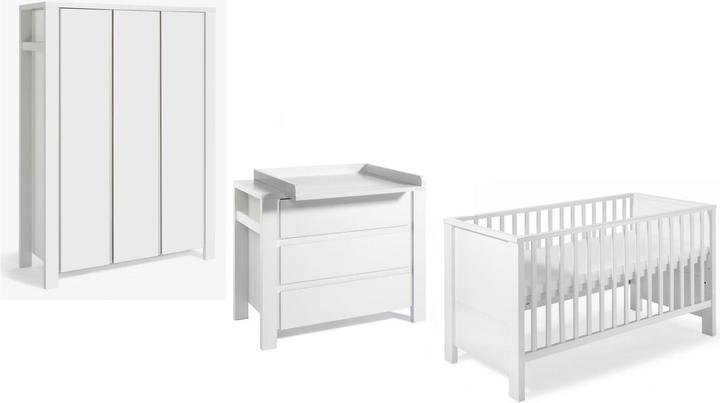 Schardt Milano (Kinderkleiderschrank, Wickelkommode, Babybett)