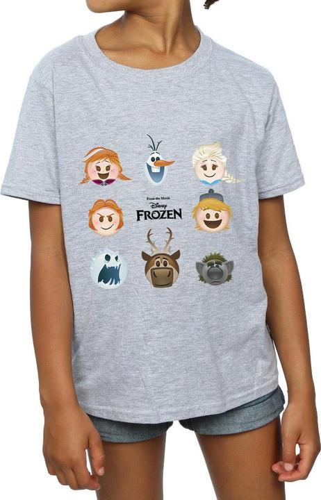 Actual product image Disney Frozen Girls Heads Cotton T-Shirt (152, 158)