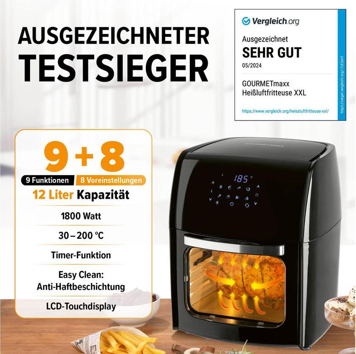 Produktbild Gourmetmaxx Heissluft-Fritteuse