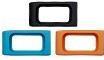 Actual product image Kingston XS SSD Rubber Sleeve 3 Pack - Black Blue Orange