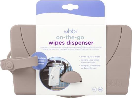 Ubbi Feuchttuchspender on-the-go taupe