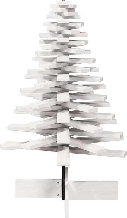 Image du produit VidaXL Arbre de Noël en bois Sapin de décoration en bois blanc 100cm Pin massif