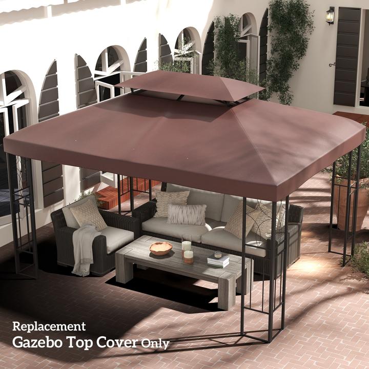 Produktbild Outsunny Ersatzdach für Metall Gartenpavillon (400 cm, 300 cm)