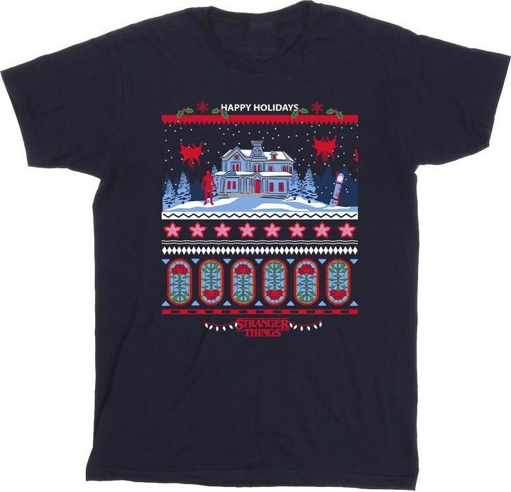 Netflix Stranger Things Fair Isle TShirt Mädchen