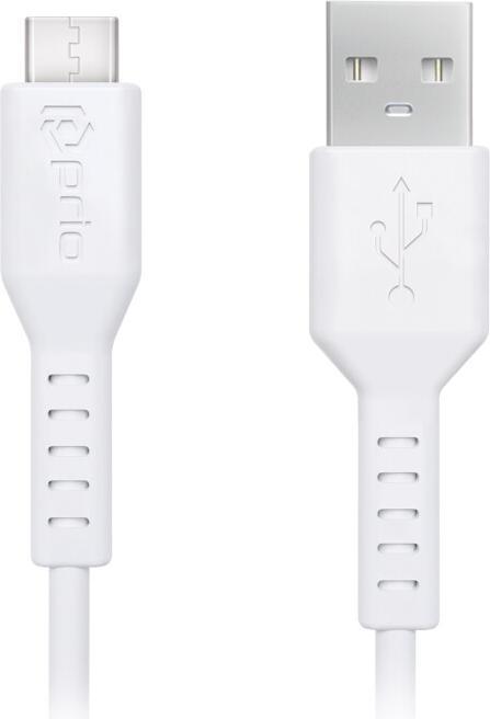 prio Câble Charge & Sync Micro USB vers USB A 1,2m blanc (1.20 m, USB 2.0)