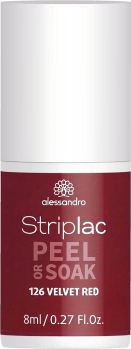 Produktbild Alessandro Striplac Peel or Soak (126 Velvet Red, UV-Gel Lack)