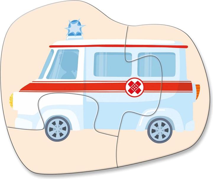 Actual product image Haba first puzzles - emergency vehicles (4 pieces)