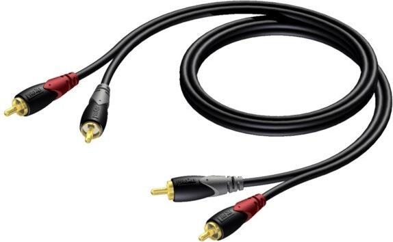Actual product image Procab RCA (Cinch) x2 - RCA (Cinch) x2 1m long cable (CLA800). (1 m, Cinch)