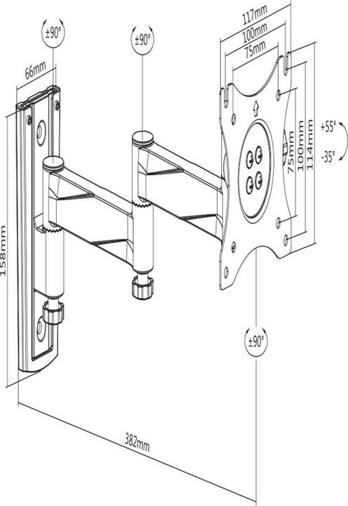 Produktbild SpeaKa Professional Wandmonitorhalterung (Decke, 30")