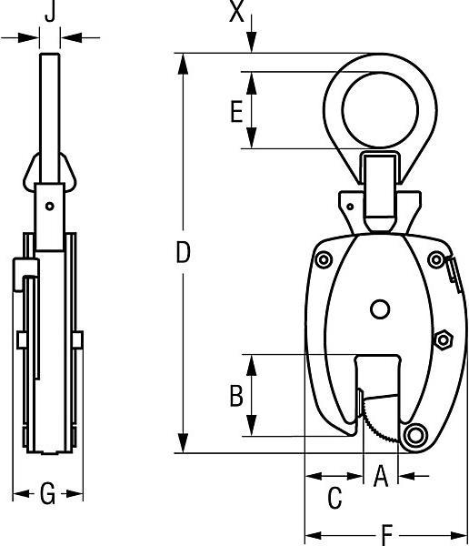 Immagine prodotto Pfeifer Morsetto di supporto modello KL, inserto verticale