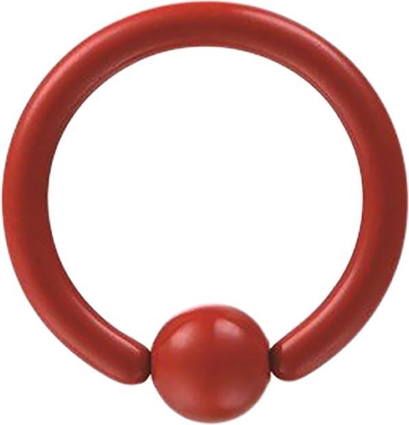Image du produit Star Piercing Anneau de fermeture Micro Ball Fire Red (sans laiton, Acier chirurgical 316L)