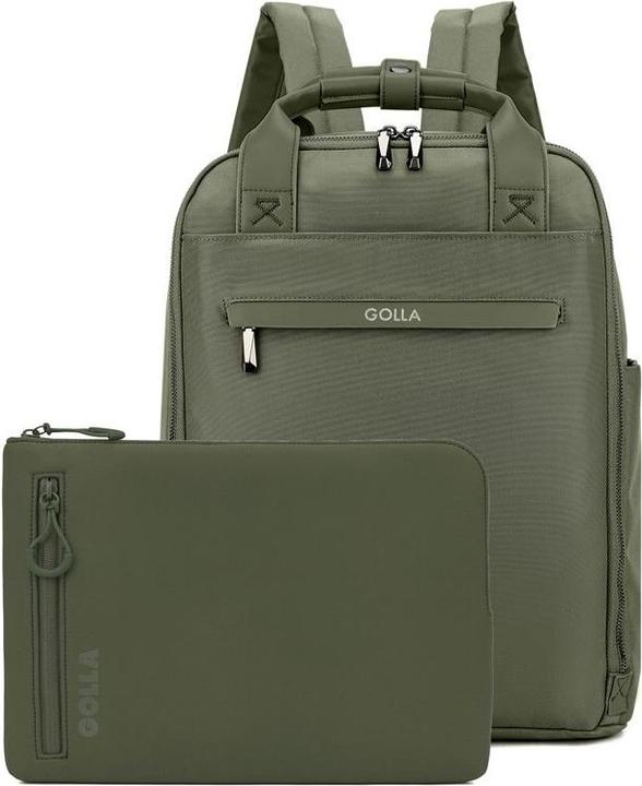 Produktbild Golla Set aus Rucksack und Laptop-Sleeve 13 Zoll, Grün