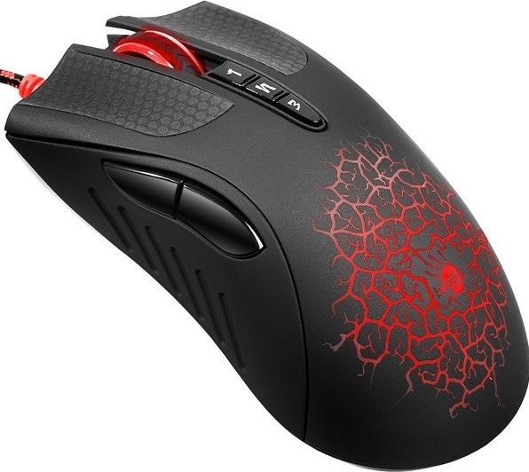 Actual product image A4Tech Bloody A90A Blazing, 6200DPI, optinė, 8kl., su laidu USB, juoda, do gry, V-Track, CORE3 (Cable)